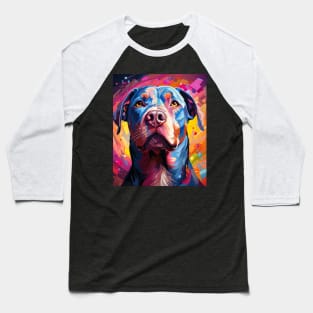 Pitbull Pop Art Baseball T-Shirt